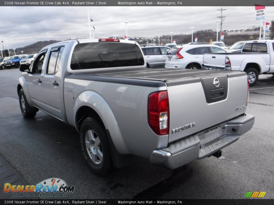 2008 Nissan Frontier SE Crew Cab 4x4 Radiant Silver / Steel Photo #8
