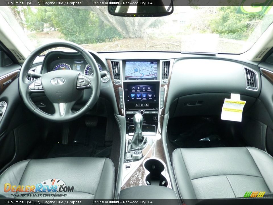 2015 Infiniti Q50 3.7 Hagane Blue / Graphite Photo #25