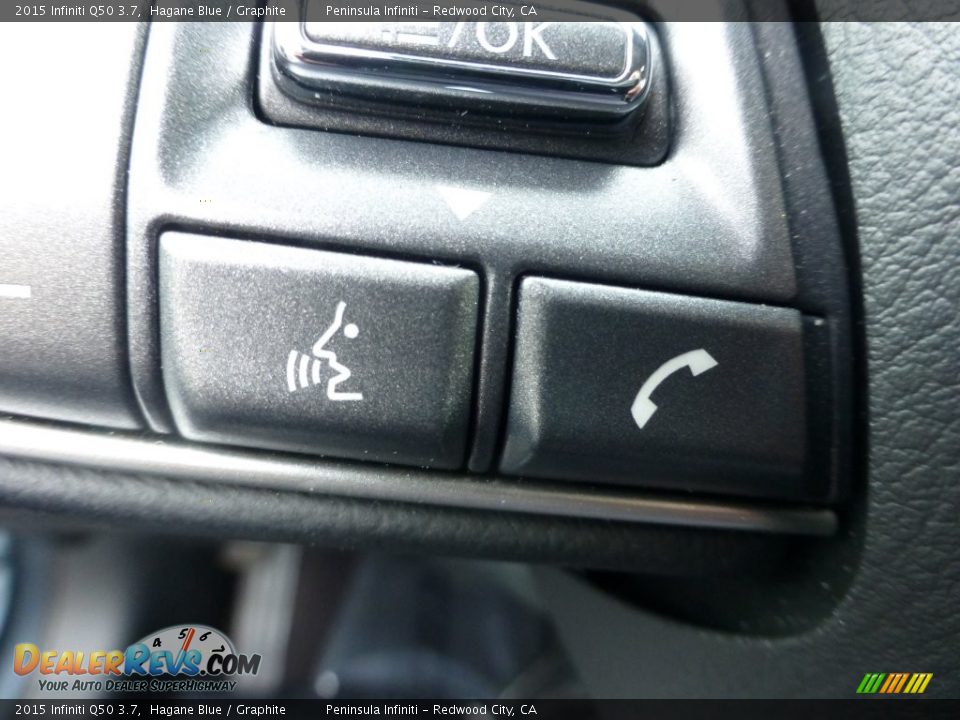 2015 Infiniti Q50 3.7 Hagane Blue / Graphite Photo #27