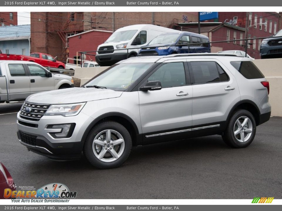 2016 Ford Explorer XLT 4WD Ingot Silver Metallic / Ebony Black Photo #1