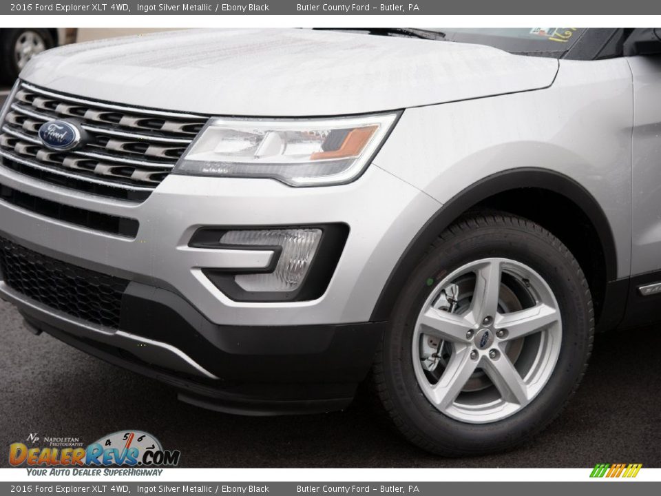 2016 Ford Explorer XLT 4WD Ingot Silver Metallic / Ebony Black Photo #2