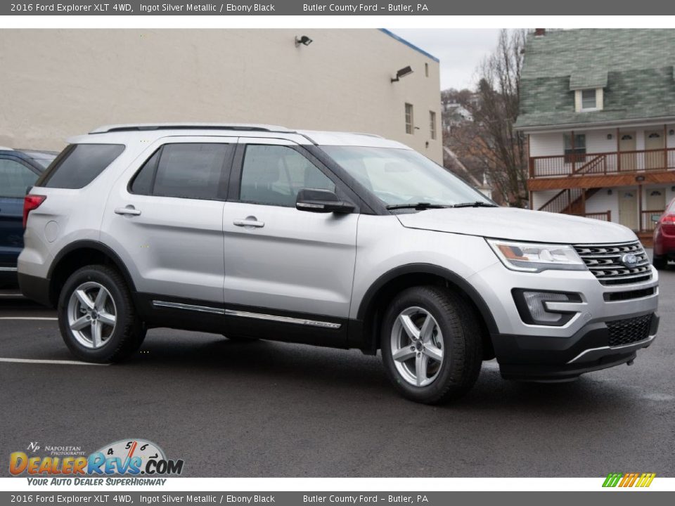 2016 Ford Explorer XLT 4WD Ingot Silver Metallic / Ebony Black Photo #3