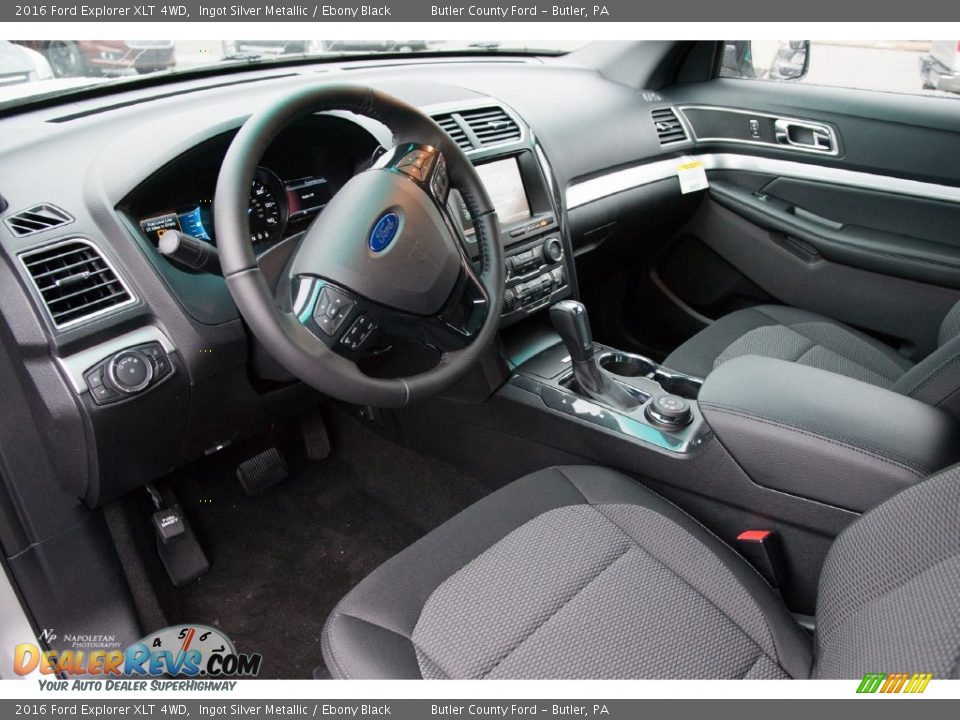 2016 Ford Explorer XLT 4WD Ingot Silver Metallic / Ebony Black Photo #6