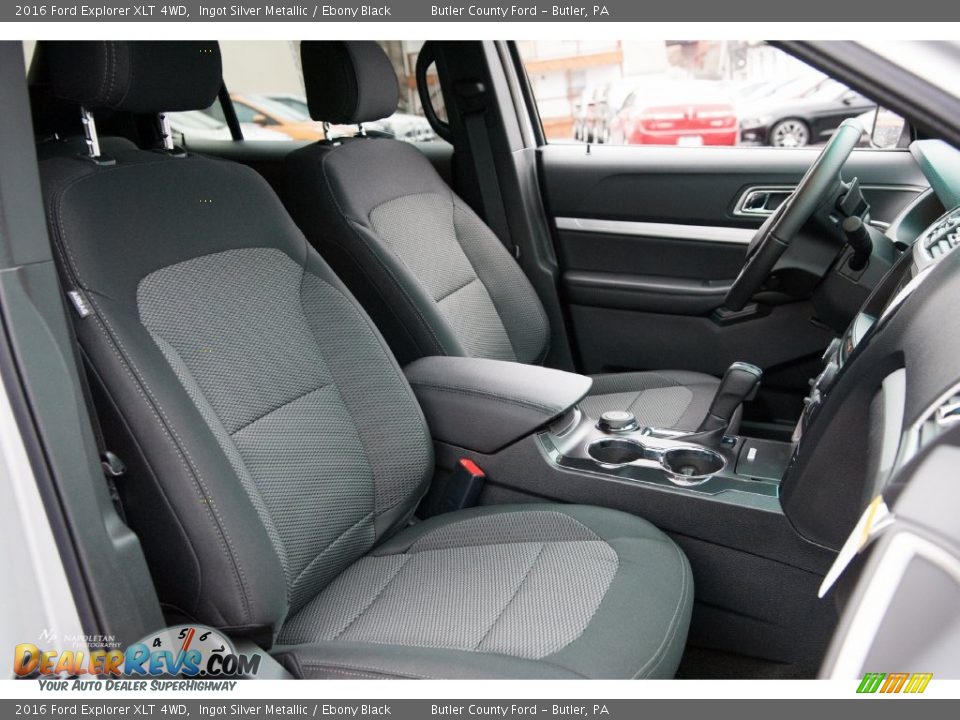 2016 Ford Explorer XLT 4WD Ingot Silver Metallic / Ebony Black Photo #8