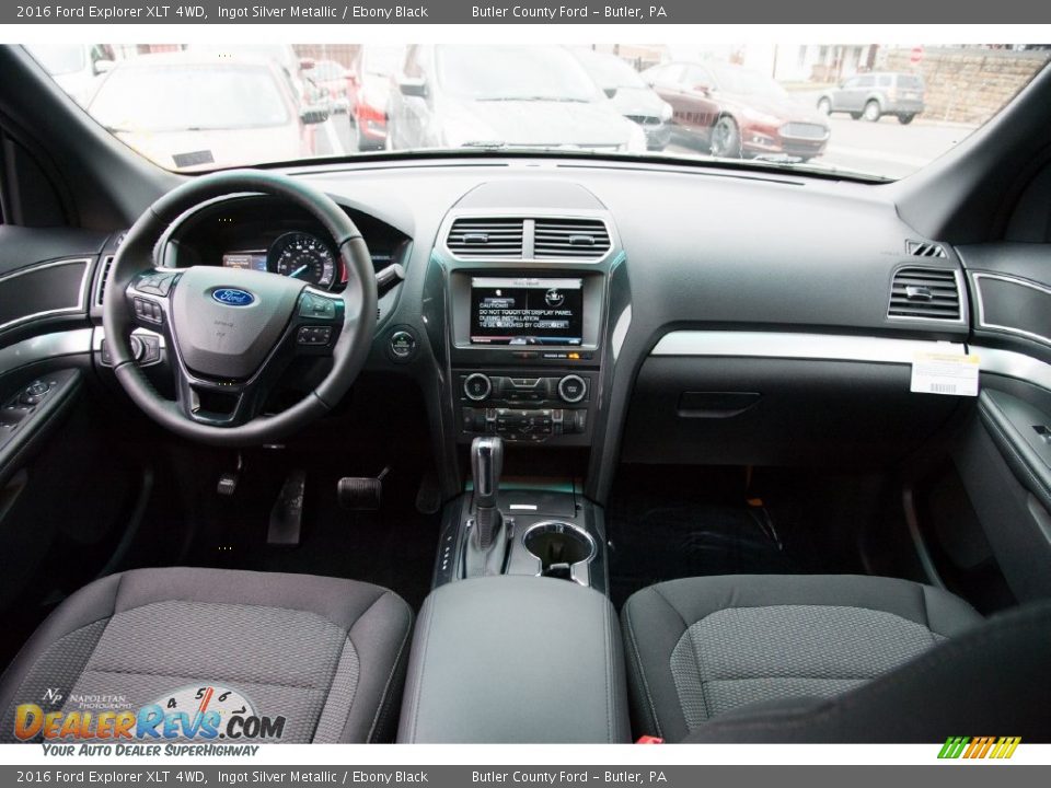 2016 Ford Explorer XLT 4WD Ingot Silver Metallic / Ebony Black Photo #10