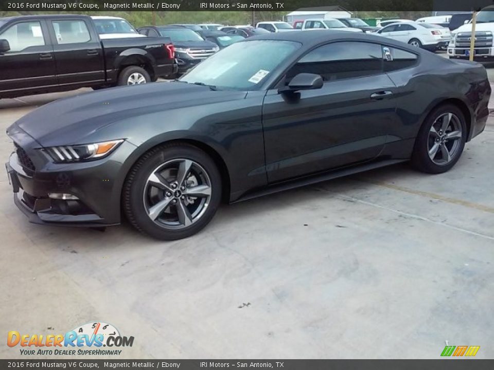 2016 Ford Mustang V6 Coupe Magnetic Metallic / Ebony Photo #7