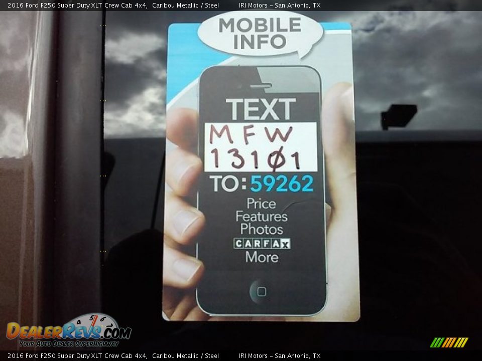 Dealer Info of 2016 Ford F250 Super Duty XLT Crew Cab 4x4 Photo #2