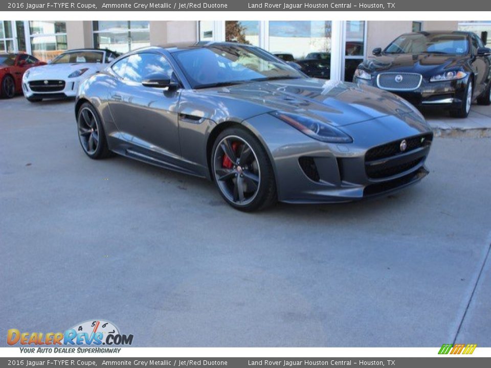 2016 Jaguar F-TYPE R Coupe Ammonite Grey Metallic / Jet/Red Duotone Photo #1