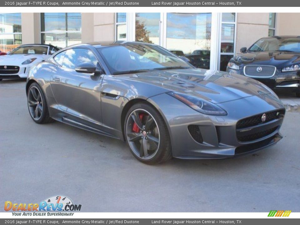 2016 Jaguar F-TYPE R Coupe Ammonite Grey Metallic / Jet/Red Duotone Photo #2