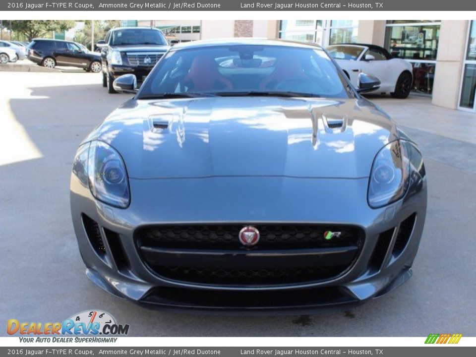 2016 Jaguar F-TYPE R Coupe Ammonite Grey Metallic / Jet/Red Duotone Photo #6