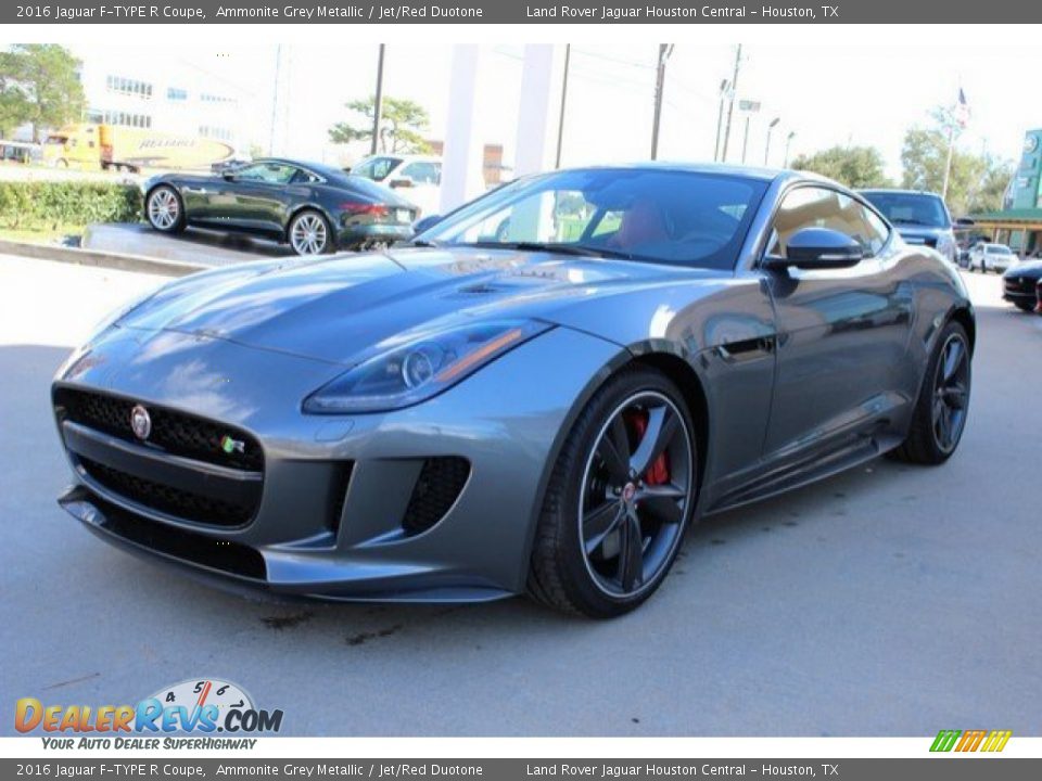 2016 Jaguar F-TYPE R Coupe Ammonite Grey Metallic / Jet/Red Duotone Photo #7