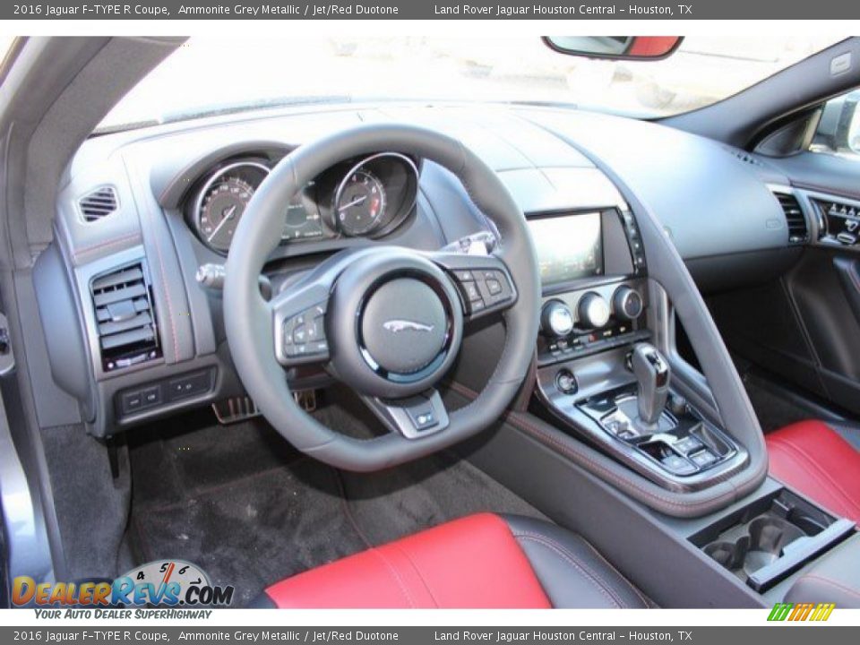 2016 Jaguar F-TYPE R Coupe Ammonite Grey Metallic / Jet/Red Duotone Photo #15