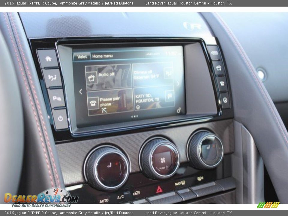 2016 Jaguar F-TYPE R Coupe Ammonite Grey Metallic / Jet/Red Duotone Photo #16