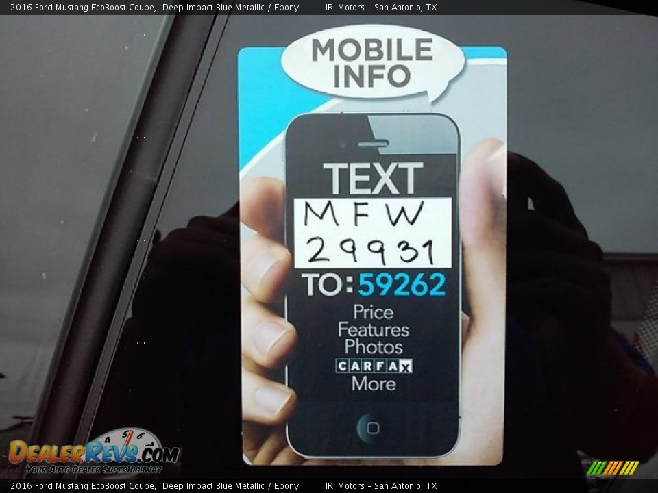 Dealer Info of 2016 Ford Mustang EcoBoost Coupe Photo #2