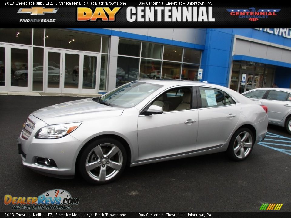 2013 Chevrolet Malibu LTZ Silver Ice Metallic / Jet Black/Brownstone Photo #1