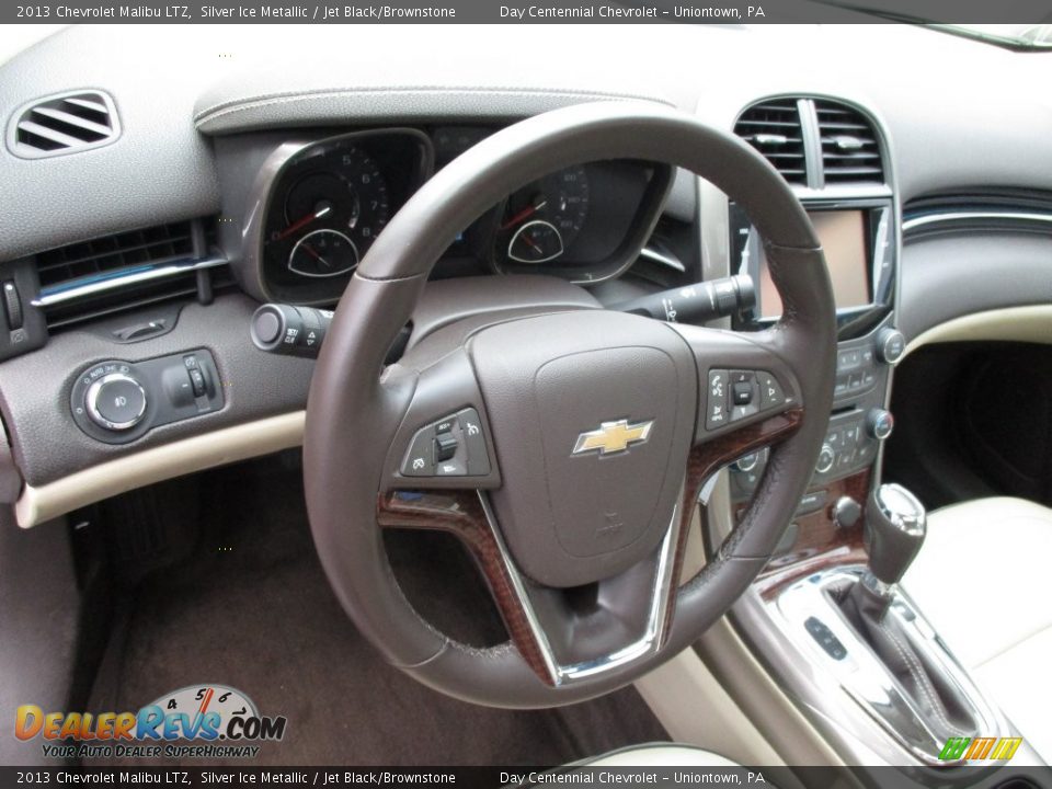 2013 Chevrolet Malibu LTZ Silver Ice Metallic / Jet Black/Brownstone Photo #26