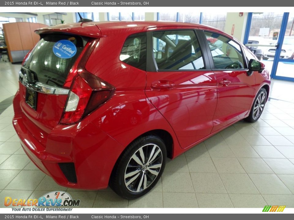 2015 Honda Fit EX-L Milano Red / Black Photo #3