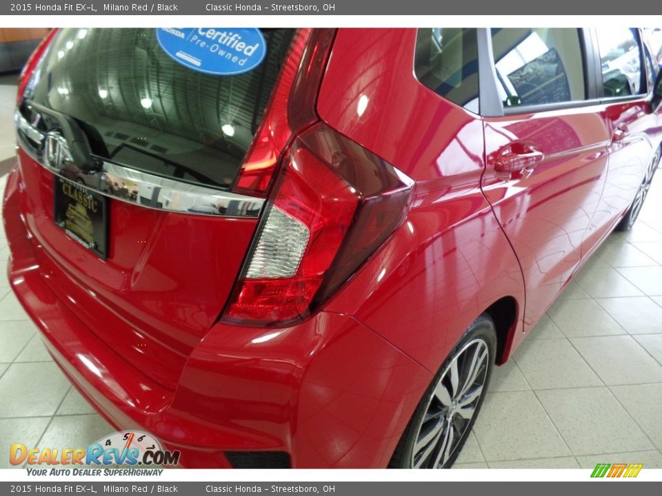 2015 Honda Fit EX-L Milano Red / Black Photo #8
