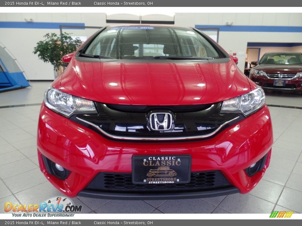 2015 Honda Fit EX-L Milano Red / Black Photo #11