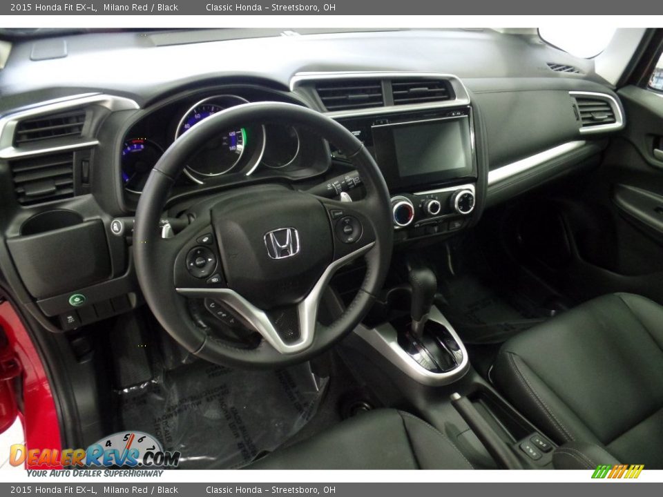 2015 Honda Fit EX-L Milano Red / Black Photo #13