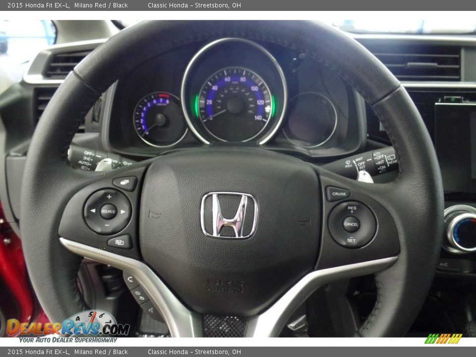2015 Honda Fit EX-L Milano Red / Black Photo #26