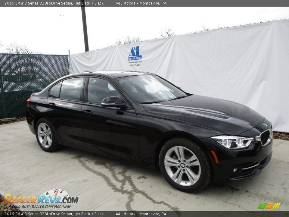 2016 BMW 3 Series 328i xDrive Sedan Jet Black / Black Photo #1