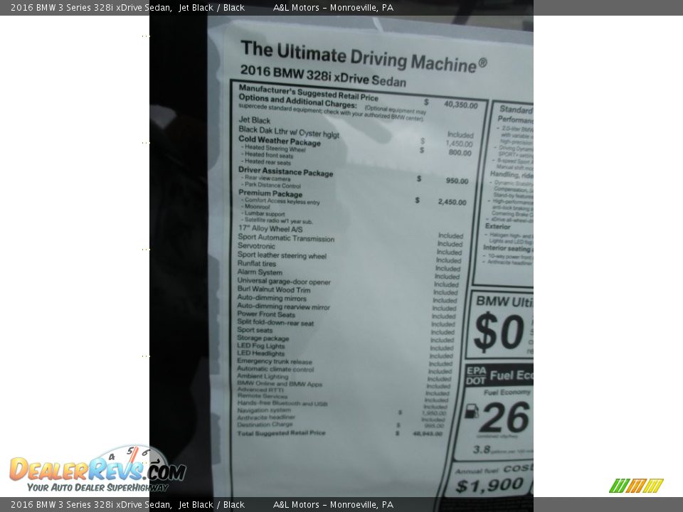 2016 BMW 3 Series 328i xDrive Sedan Jet Black / Black Photo #7