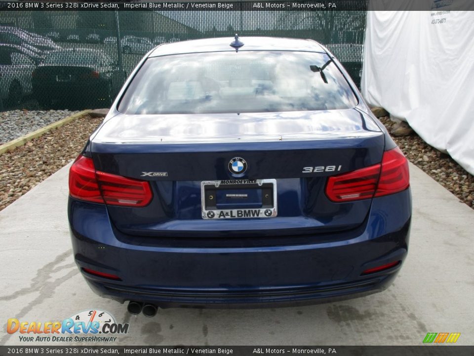2016 BMW 3 Series 328i xDrive Sedan Imperial Blue Metallic / Venetian Beige Photo #9