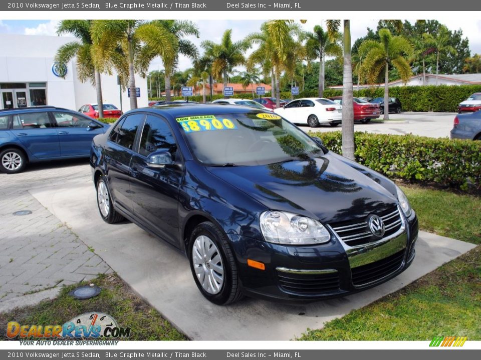 2010 Volkswagen Jetta S Sedan Blue Graphite Metallic / Titan Black Photo #1
