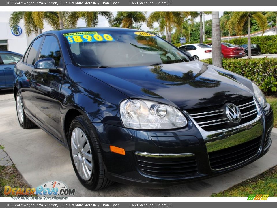 2010 Volkswagen Jetta S Sedan Blue Graphite Metallic / Titan Black Photo #2