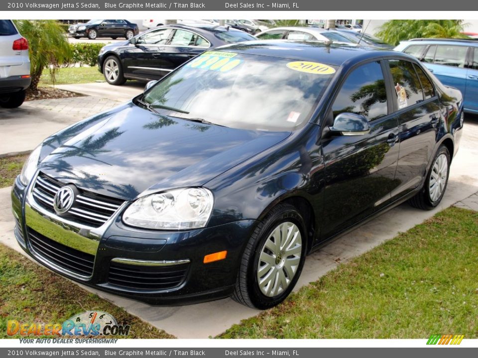 2010 Volkswagen Jetta S Sedan Blue Graphite Metallic / Titan Black Photo #4