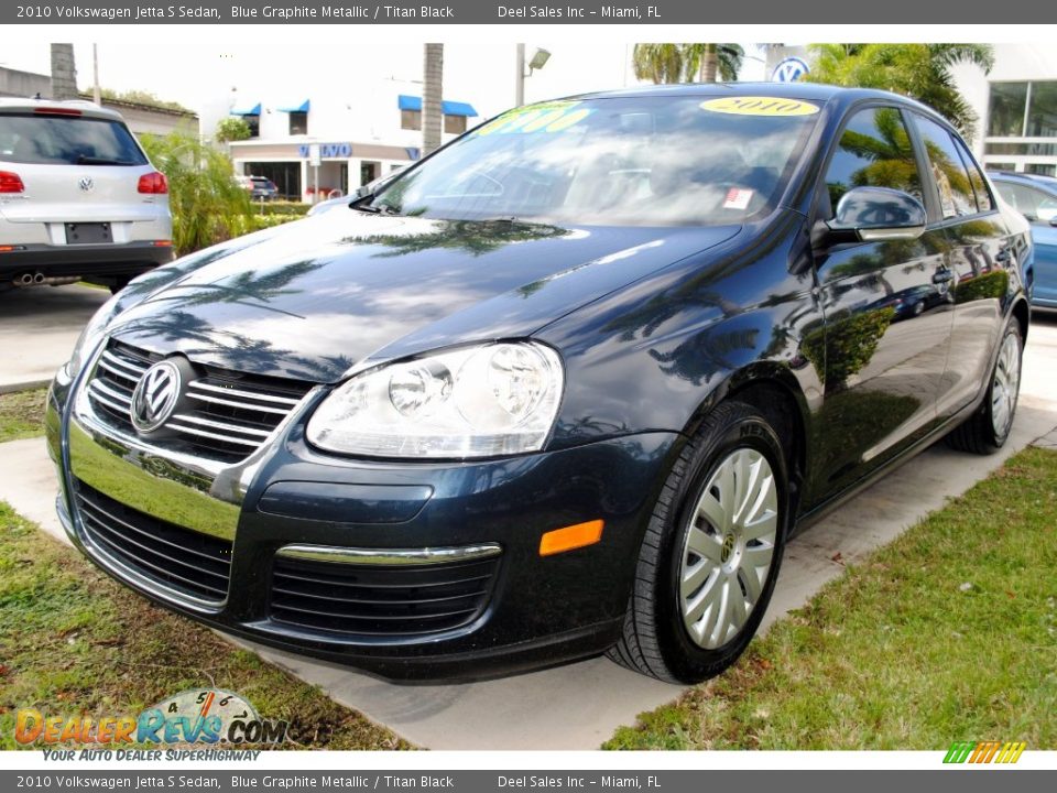 2010 Volkswagen Jetta S Sedan Blue Graphite Metallic / Titan Black Photo #5