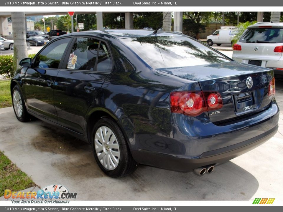 2010 Volkswagen Jetta S Sedan Blue Graphite Metallic / Titan Black Photo #6