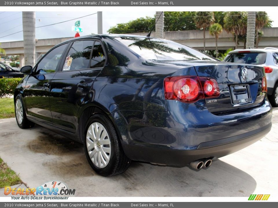 2010 Volkswagen Jetta S Sedan Blue Graphite Metallic / Titan Black Photo #7