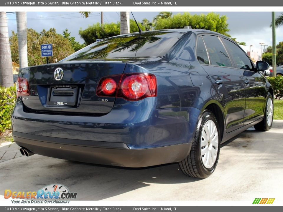 2010 Volkswagen Jetta S Sedan Blue Graphite Metallic / Titan Black Photo #10