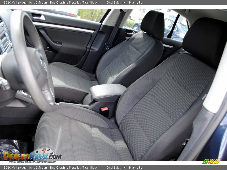 2010 Volkswagen Jetta S Sedan Blue Graphite Metallic / Titan Black Photo #12