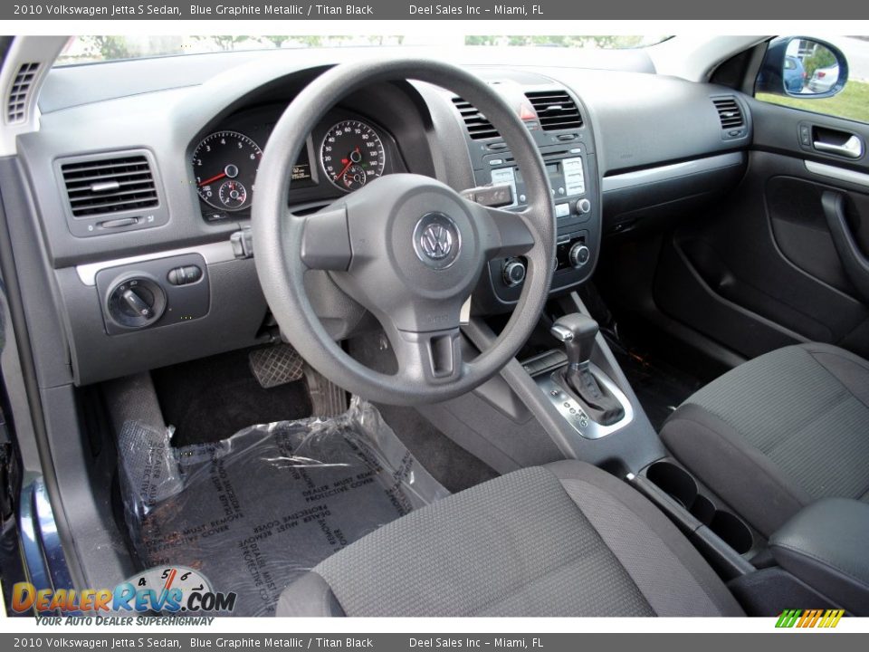 2010 Volkswagen Jetta S Sedan Blue Graphite Metallic / Titan Black Photo #13