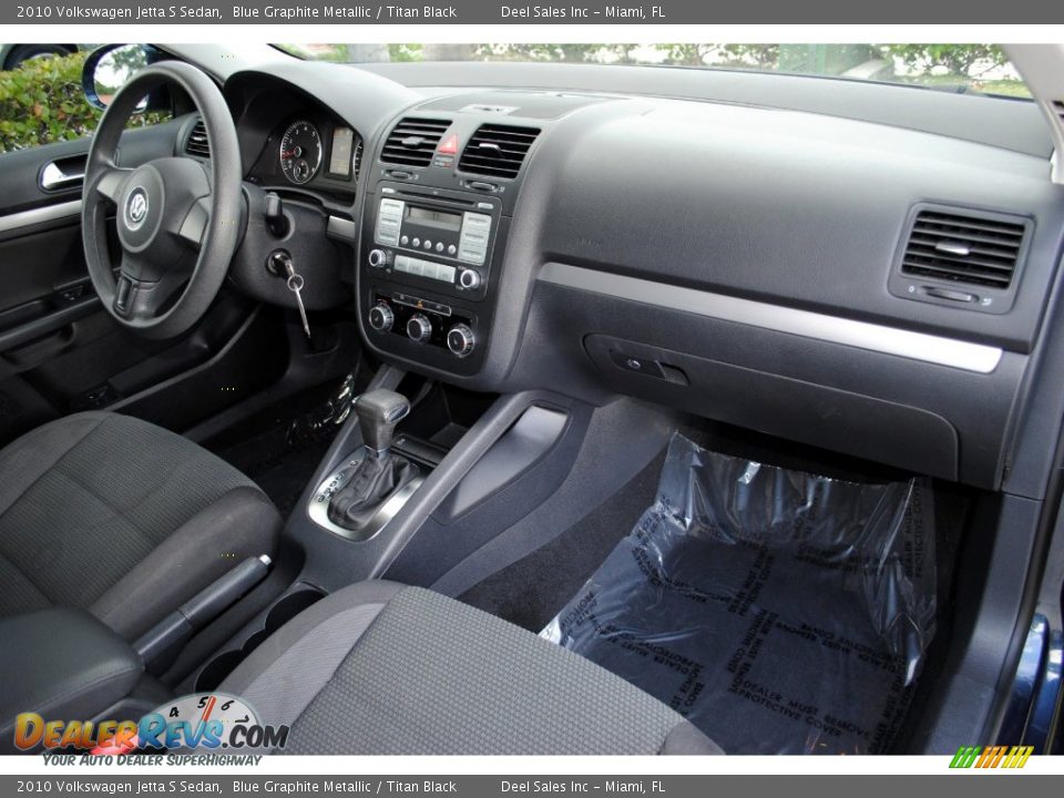 2010 Volkswagen Jetta S Sedan Blue Graphite Metallic / Titan Black Photo #16