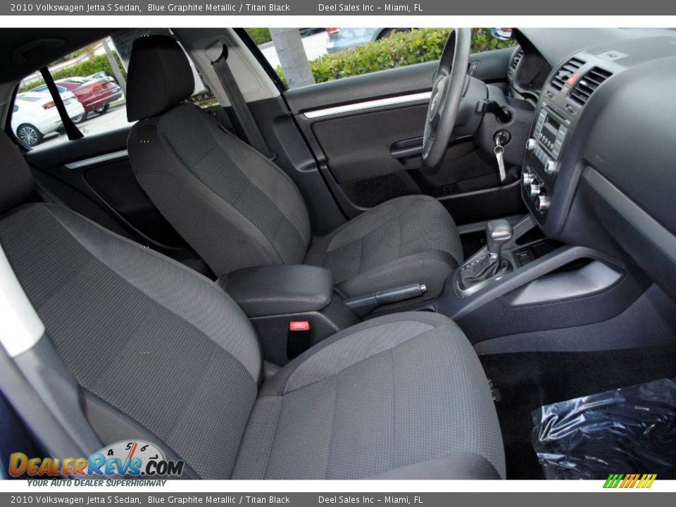 2010 Volkswagen Jetta S Sedan Blue Graphite Metallic / Titan Black Photo #17