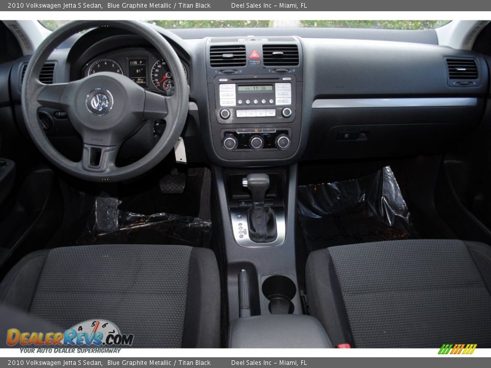 2010 Volkswagen Jetta S Sedan Blue Graphite Metallic / Titan Black Photo #19