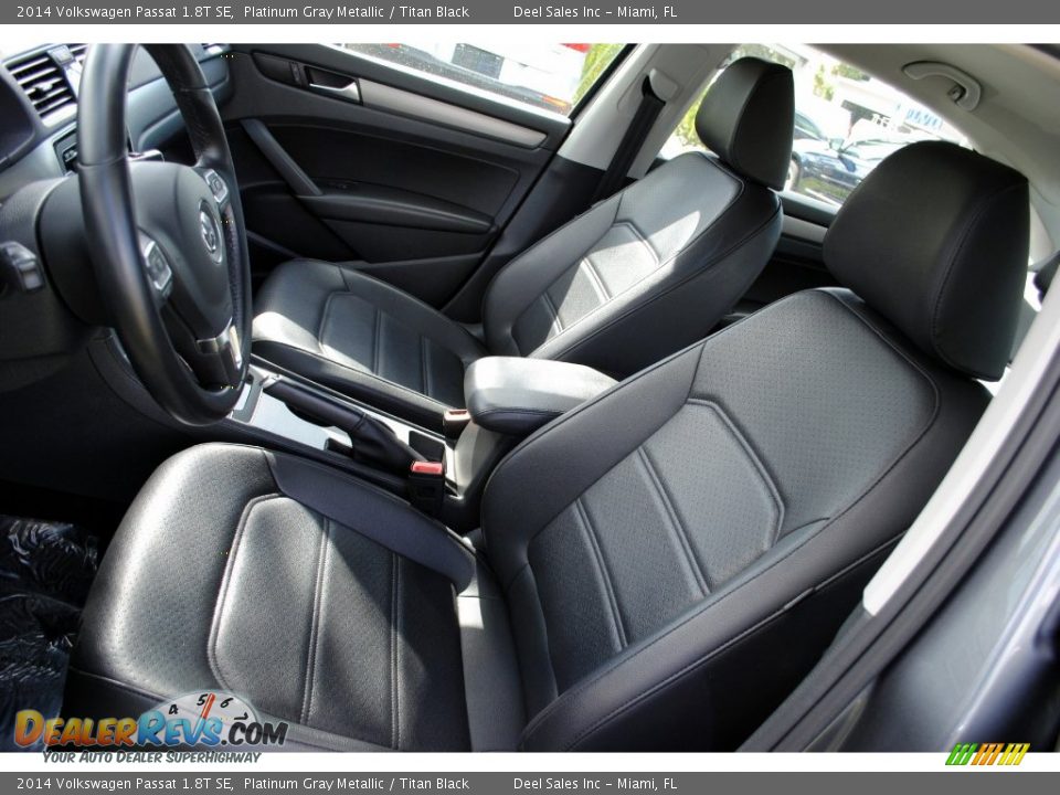 2014 Volkswagen Passat 1.8T SE Platinum Gray Metallic / Titan Black Photo #14