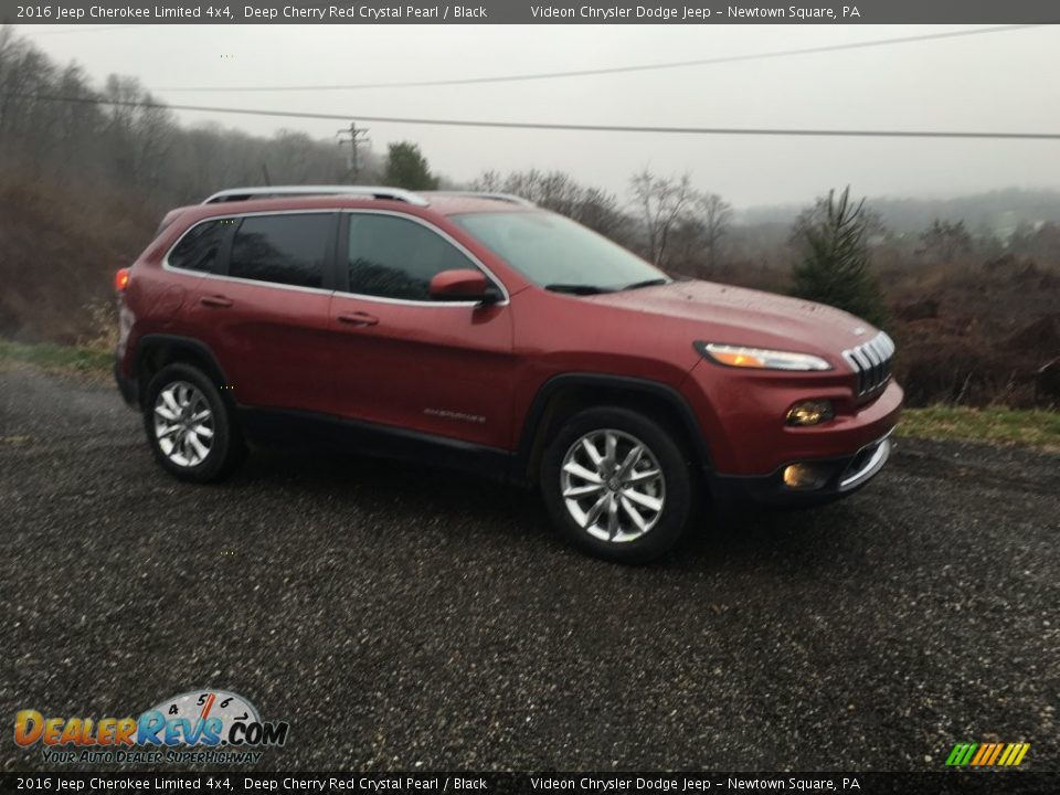 2016 Jeep Cherokee Limited 4x4 Deep Cherry Red Crystal Pearl / Black Photo #2