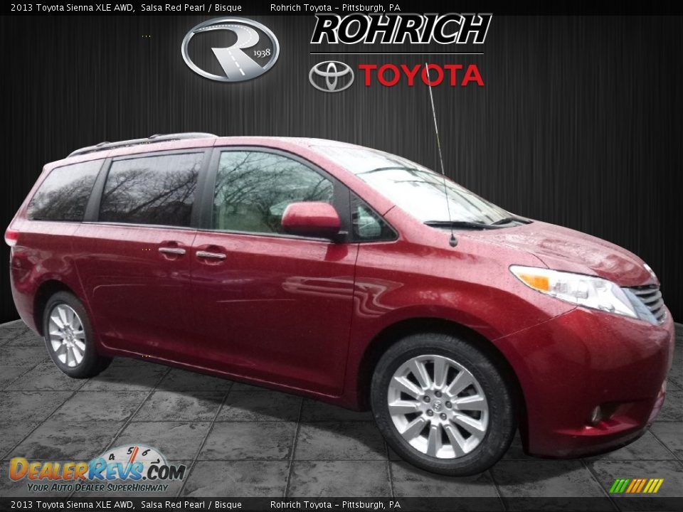 2013 Toyota Sienna XLE AWD Salsa Red Pearl / Bisque Photo #1
