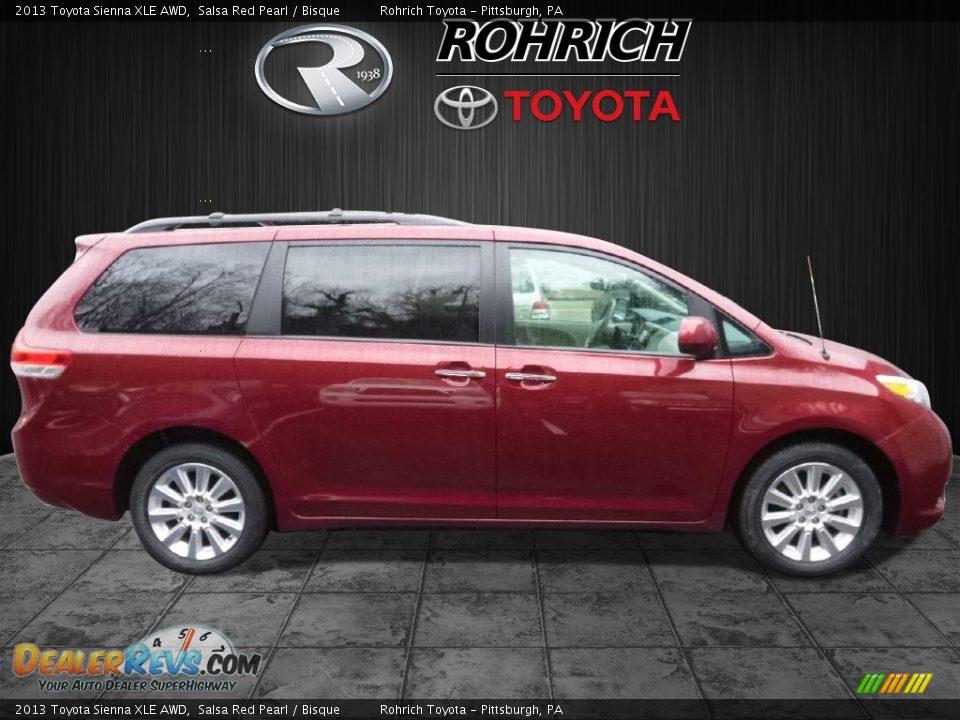 2013 Toyota Sienna XLE AWD Salsa Red Pearl / Bisque Photo #2