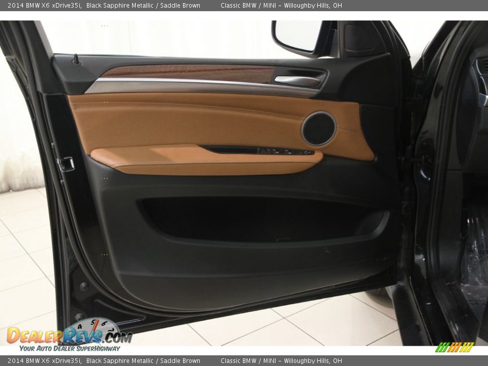 2014 BMW X6 xDrive35i Black Sapphire Metallic / Saddle Brown Photo #4
