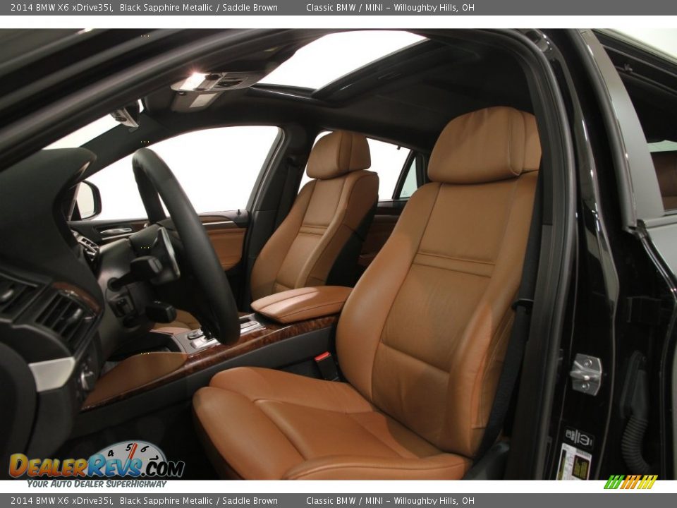 Saddle Brown Interior - 2014 BMW X6 xDrive35i Photo #5