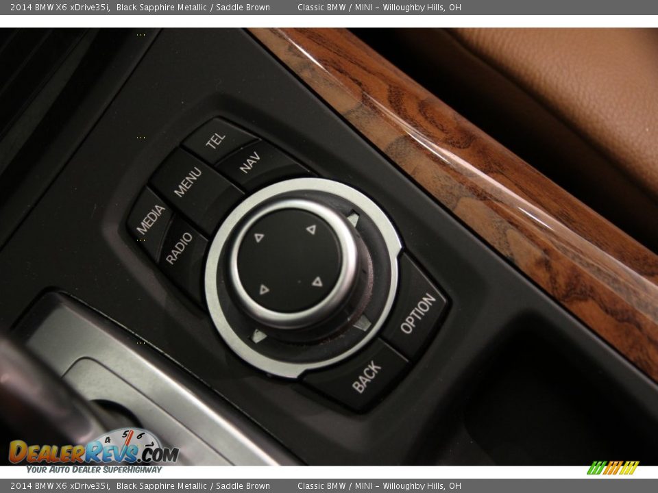 2014 BMW X6 xDrive35i Black Sapphire Metallic / Saddle Brown Photo #17