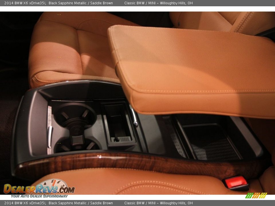 2014 BMW X6 xDrive35i Black Sapphire Metallic / Saddle Brown Photo #23