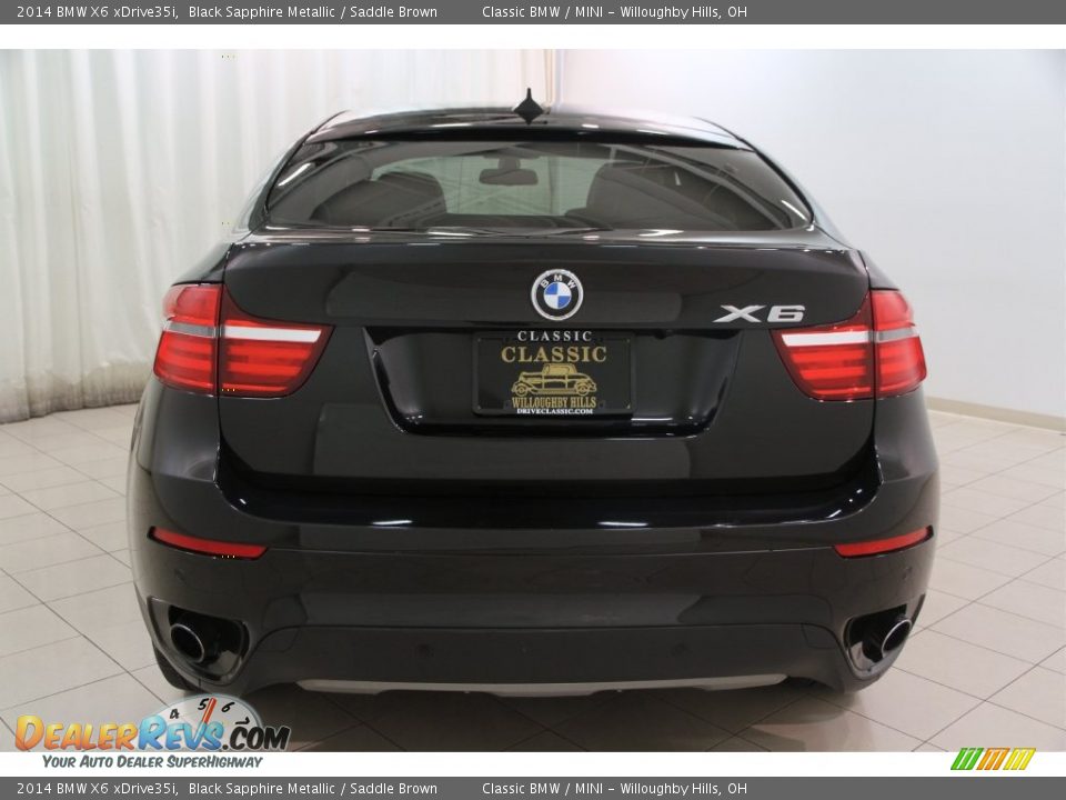 2014 BMW X6 xDrive35i Black Sapphire Metallic / Saddle Brown Photo #25