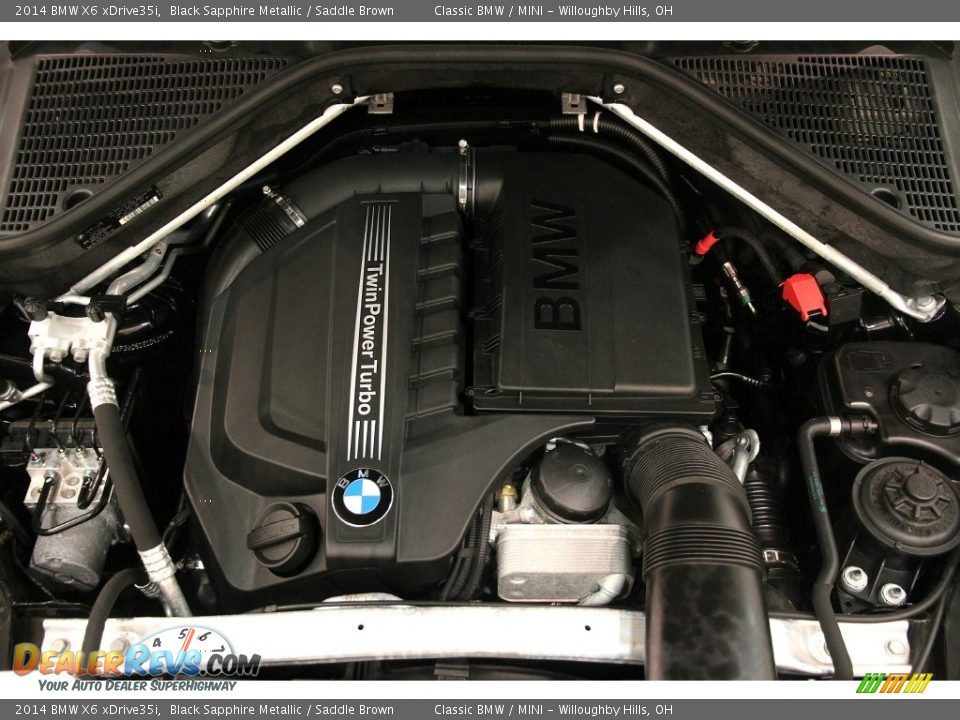 2014 BMW X6 xDrive35i Black Sapphire Metallic / Saddle Brown Photo #26